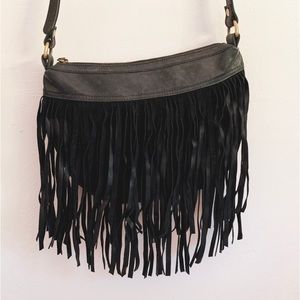Cynthia Vincent Leather Fringe Bag